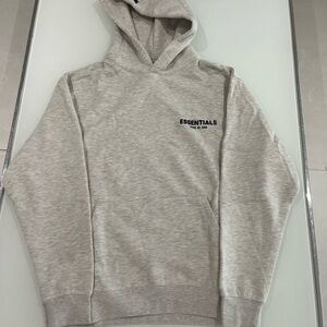 Fear of God Essentials Heather Gray Logo Hoodie